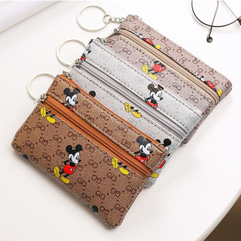 LILYES Ví Đựng Tiền Xu Mini In Hình Chuột Mickey Sang Trọng