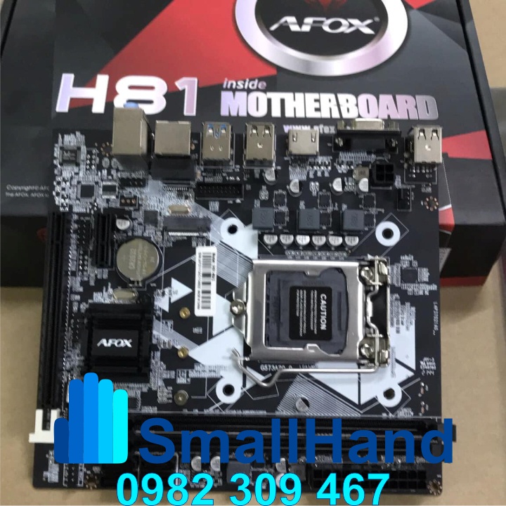 Mainboard – Bo mạch chủ PC | Main Afox H81 | LGA1150 hỗ trợ chip Intel socket 1150 – Chính hãng – Bảo hành 2 năm