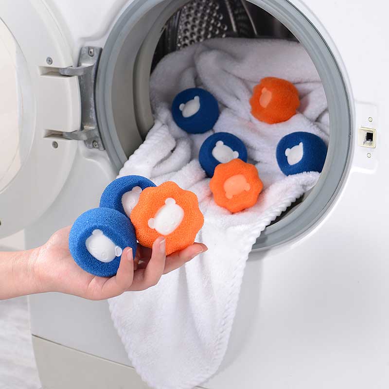 Bóng Xốp Loại Bỏ Tóc Chống Xơ Vải Tái Sử Dụng Tiện Lợi Dành Cho Máy Giặt/ Máy Giặt