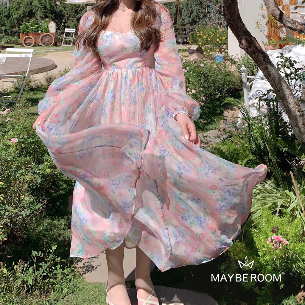 Váy hoa dáng xoè bồng Everlyn Mayberoom