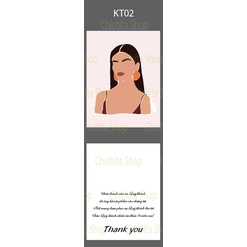 [Giá Tại Xưởng] 100 cái tag bìa treo khuyên, thẻ treo bông tai, Earring hang tags 7x5.4cm hàng có sẵn