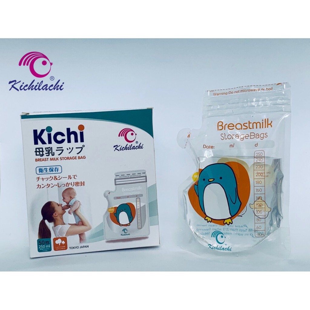 Hộp 50 túi trữ sữa 250ml 2 khóa zip