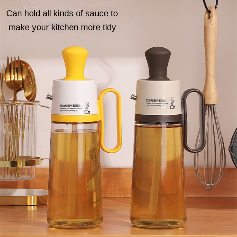 Bình Đựng Dầu Ăn Đa Năng Có Chổi Quét Tiện Dụng Cho Nhà Bếp
