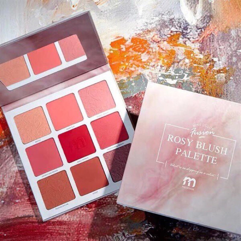 Phấn má Rosy blush palette 9 ô❤️