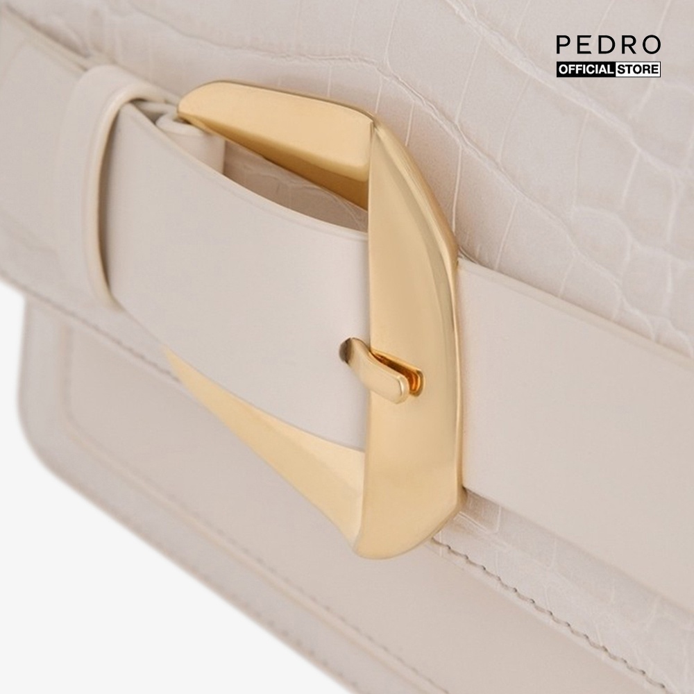 PEDRO - Túi đeo chéo chữ nhật Buckled Croc Effect PW2-75060043-41