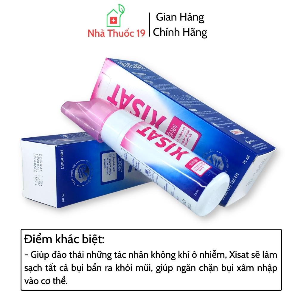 Nước Biển Sâu Sạch Thông Mũi Xisat Lọ Hồng 75ml Làm Sạch Bụi Bẩn Khỏi Mũi Giúp Ngăn Chặn Mầm Bệnh Xâm Nhập Vào Cơ Thể