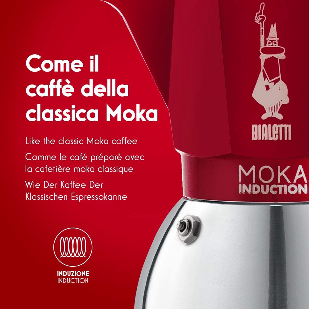 Ấm pha cà phê Bialetti Moka Induction Express 4 cốc [nhập Đức chính hãng]