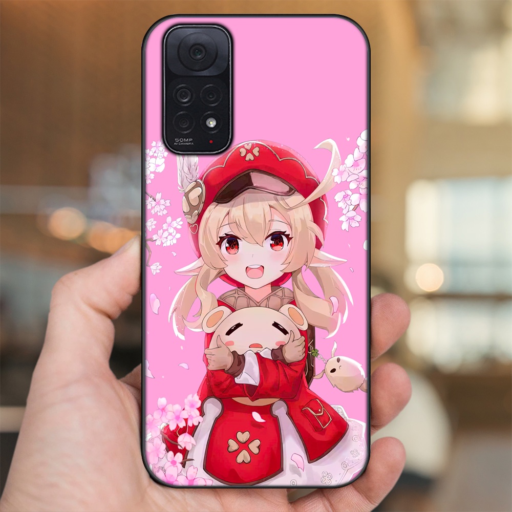 Ốp lưng Xiaomi Redmi Note 11, Note 11s viền đen in hình Klee Genshin Impact