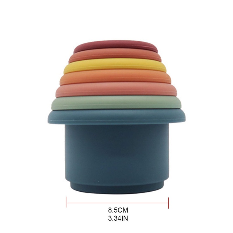 Bộ 7 Món Đồ Chơi Khối Xếp Chồng Lên Cát Giáo Dục Sớm Cho Bé