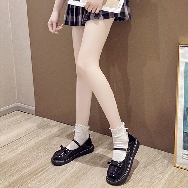 Giày ZTAIXIELUA phong cách JK Mary Jane đính nơ dễ thương và vui tươi