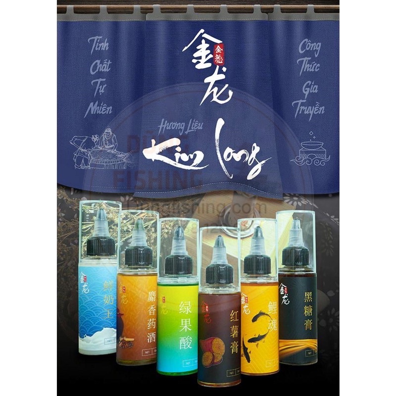 Bộ hương liệu chép Kim Long 6 món chuyên dùng câu đài