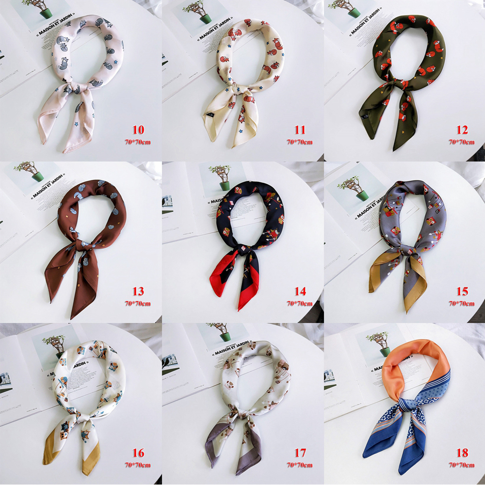 Khăn lụa choàng cổ phong cách vintage cổ điển thời trang cho nữ