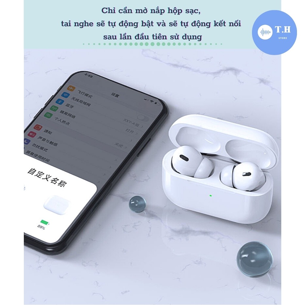 Airpods Pro Tai Nghe Không Dây Bluetooth Airpod Chống Ồn Định Vị Đổi Tên Thế Hệ Thứ 3 Hàng Loại I