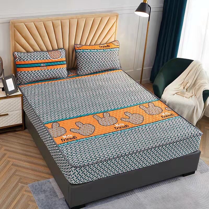 SÉT GA GỐI NỈ NHUNG TUYẾT SỮA TRẦN TRÁM HÀNG DÀY LOẠI 1