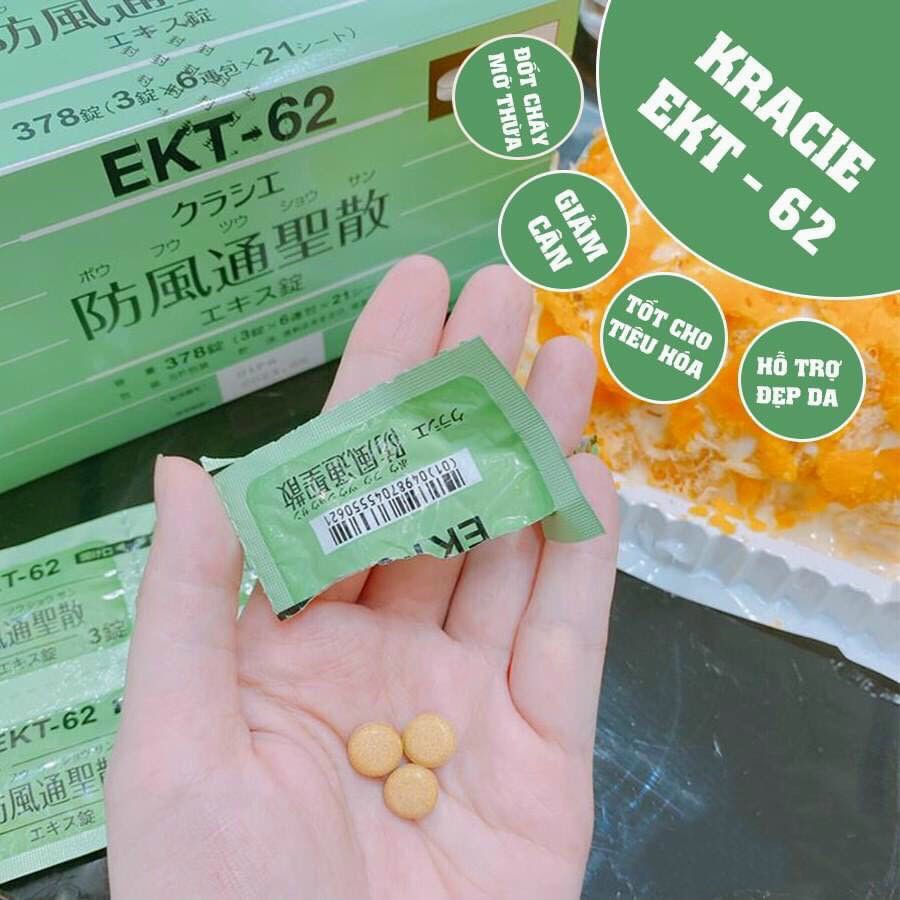 Viên Uống Giảm Cân Tiêu Mỡ EKT62 - Giảm Mỡ Bụng EKT 62 Nhật Bản - hangxachtaybaoanshop