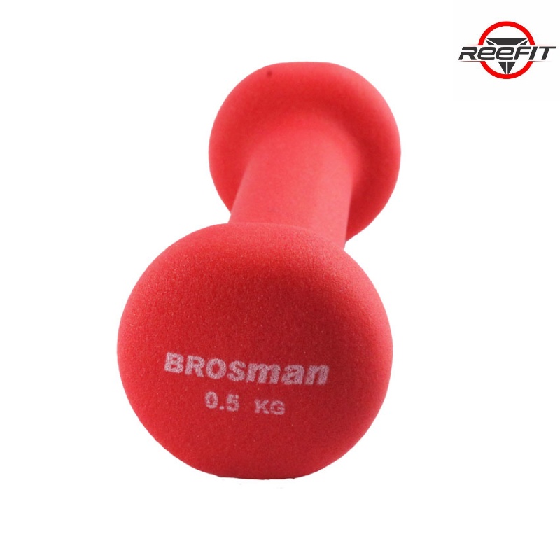 [Reefit Sport] Bộ 2 tạ tay cao su Brosman 0.5kg (gồm 2 cục)