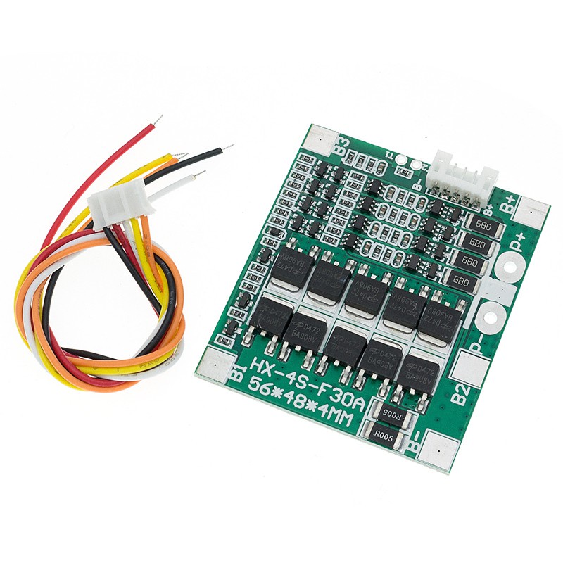 Bảng mạch bảo vệ pin Li-ion 18650 4S 30A 14.8V 48x56mm