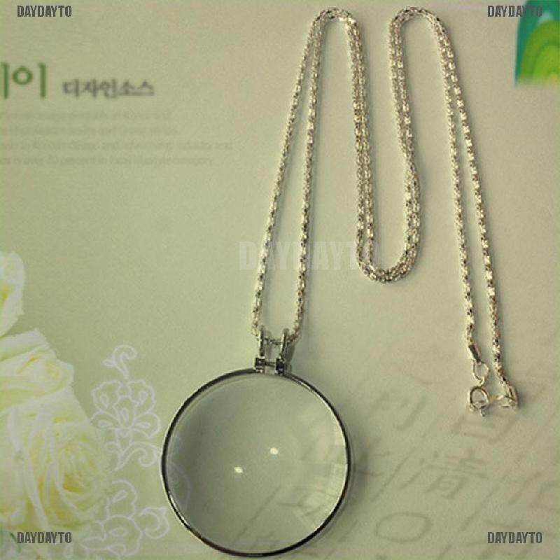 [DAYDAYTO] 5PCS Magnifying Glass Decor Monocle Lens Necklace Magnifier Coin Pendant