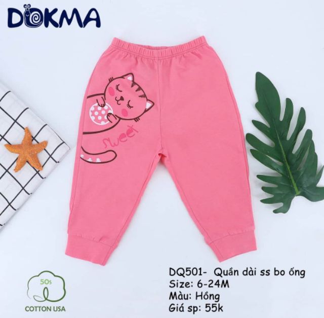 Quần dài bo ống bé trai, bé gái Dokma DQ501(6-24m)