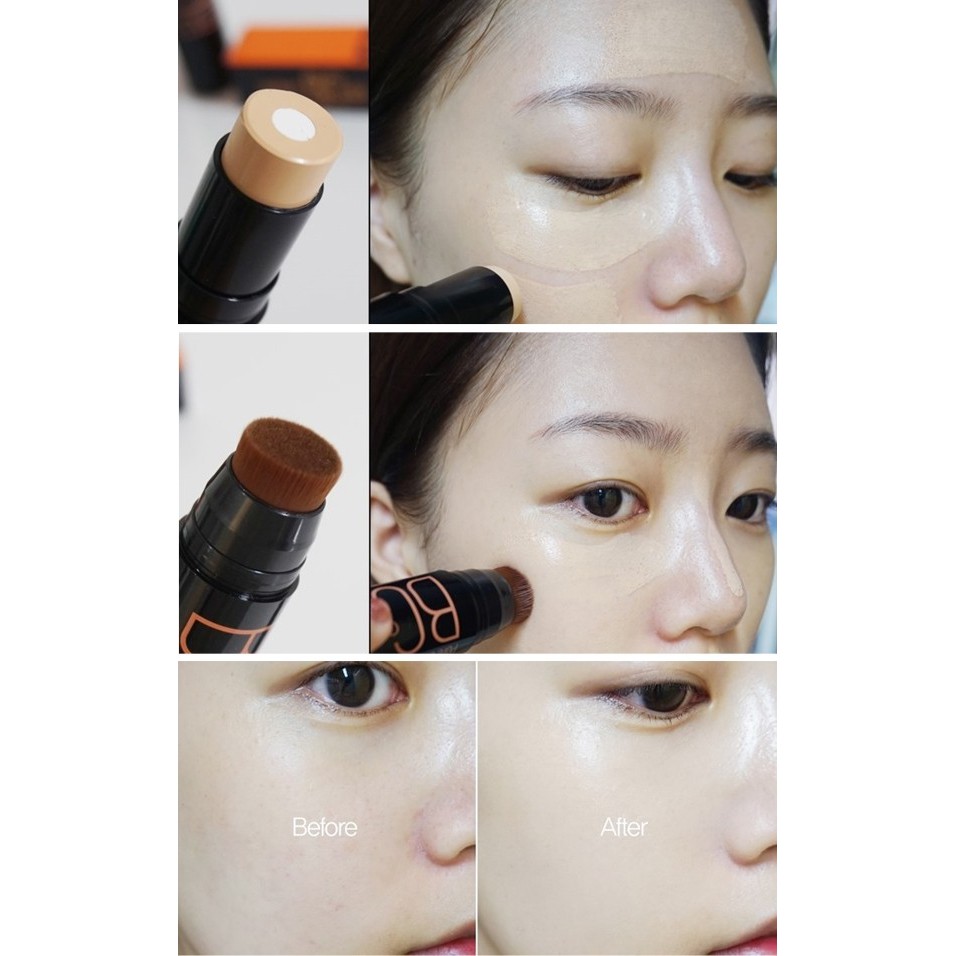 Kem che khuyết điểm 2 đầu ( kem + cọ ) tạo khối BC stick WODWOD ( số 1 tone sáng tự nhiên ) | BigBuy360 - bigbuy360.vn