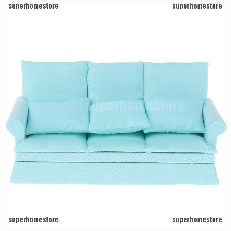 Ghế Sofa Kèm 3 Gối Mini Trang Trí Nhà Búp Bê