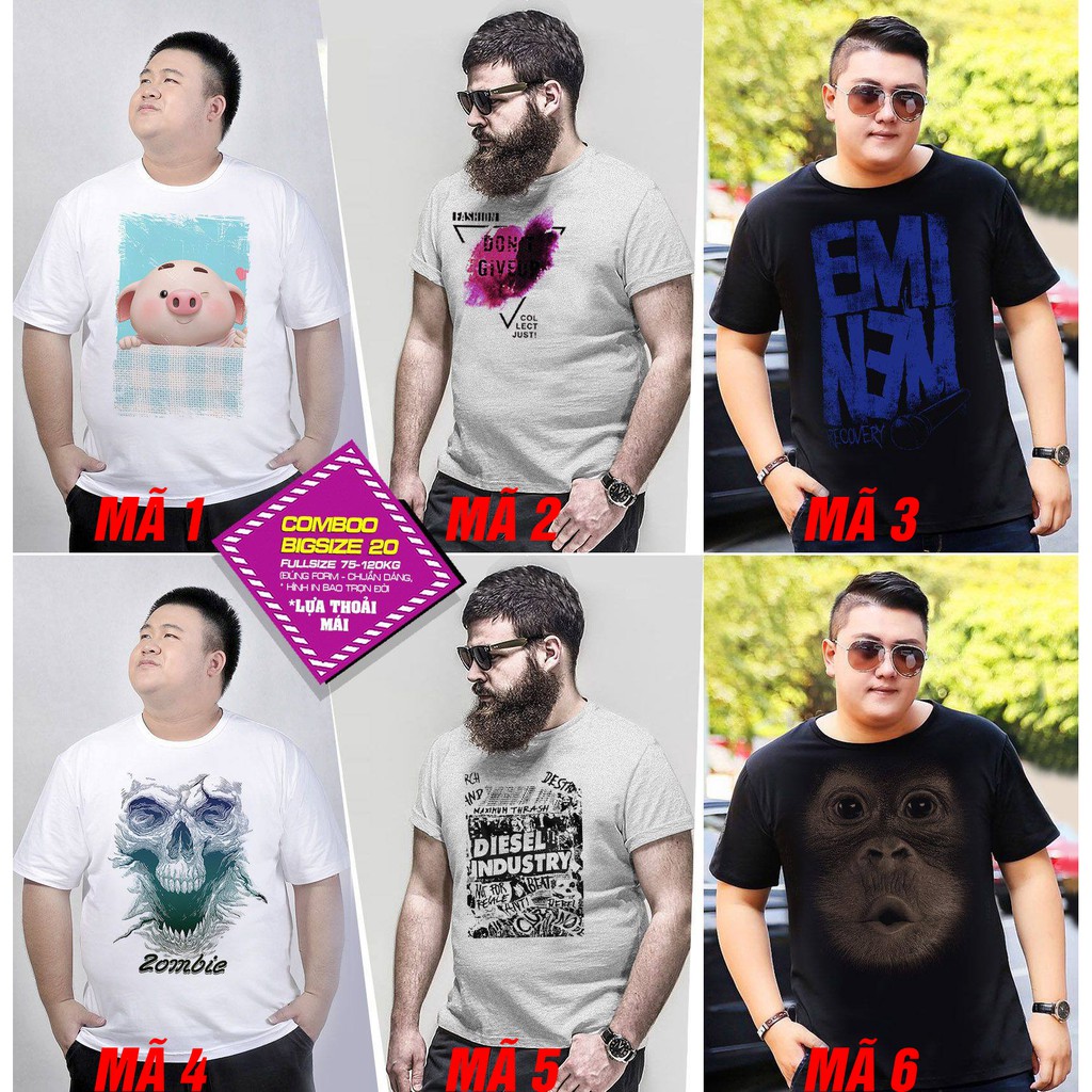 Áo in họa tiết cho người cao to bigsize
