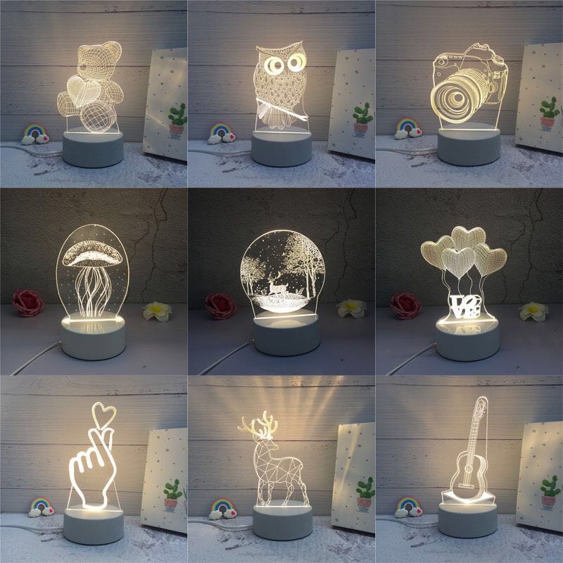 Đèn Ngủ Để Bàn Tạo Hình 3d Độc Đáo