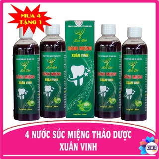 [MUA 4 TẶNG 1] Nước Súc Miệng Thảo Dược Xuân Vinh 200ml 💕 Hết Hôi Miệng, Đau Răng, Nhiệt Miệng...