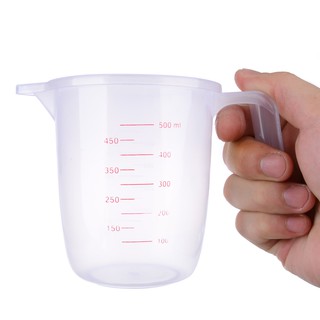 Bbyes 500ml 1 Cups Plastic Measuring Cup Pitcher Tools with Handle & Pour Spout
