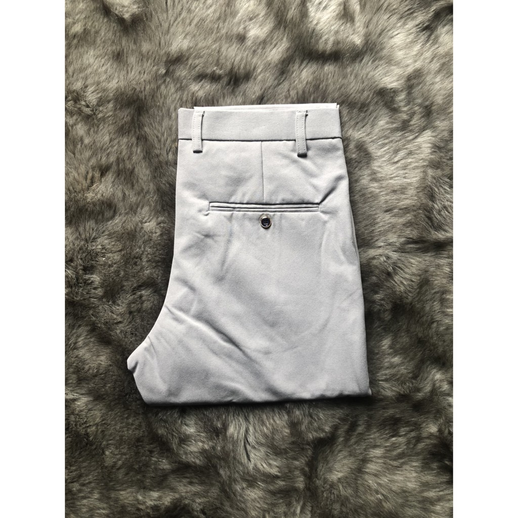 Quần Tây Âu Nam hình thật phom ôm vải dản ống côn