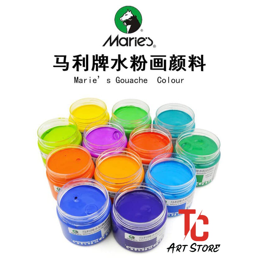 Màu Gouache Marie's 100ml - Màu bột Marie's