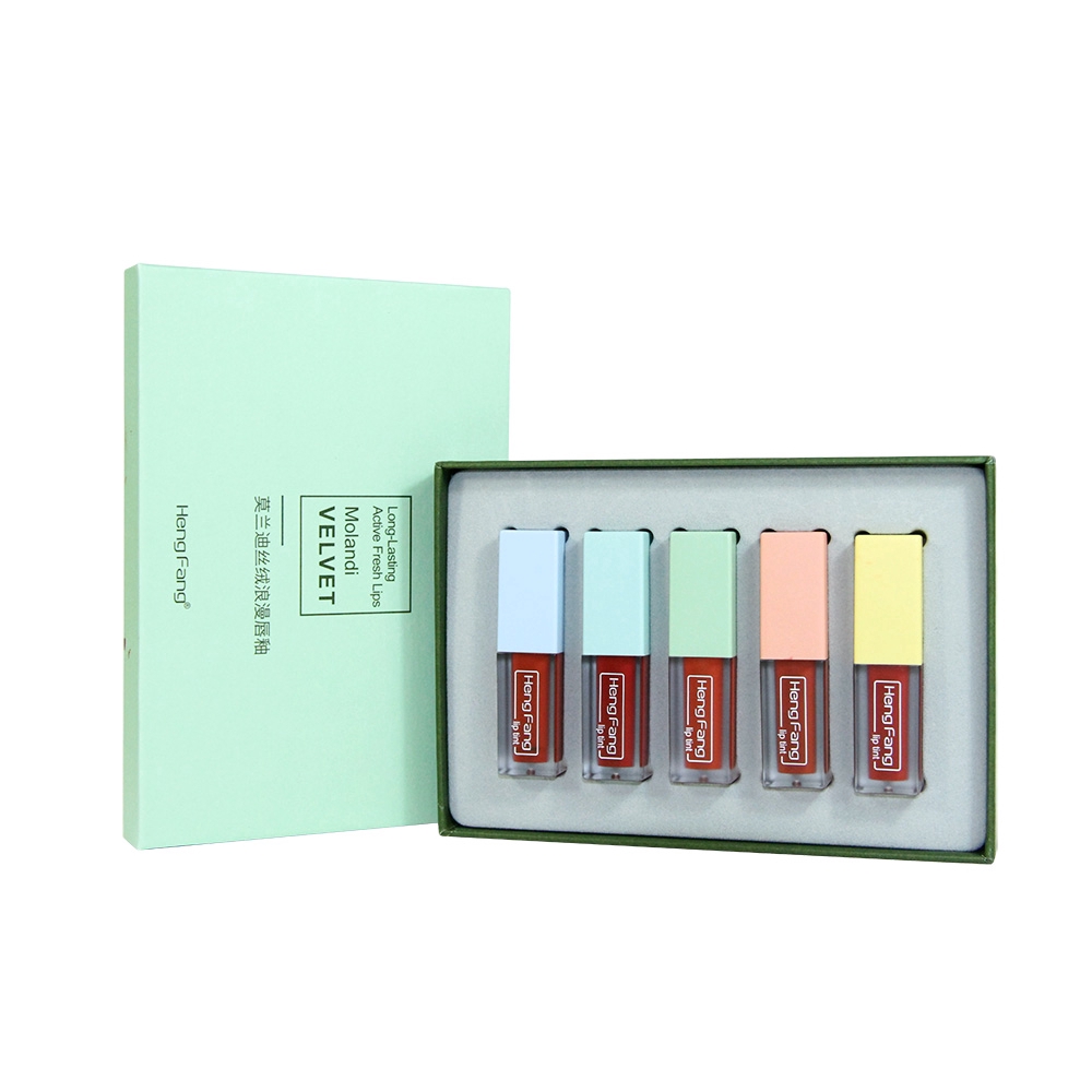 Set 5 son môi HengFang Morandi H7030 nhung lì lâu trôi phong cách lãng mạn