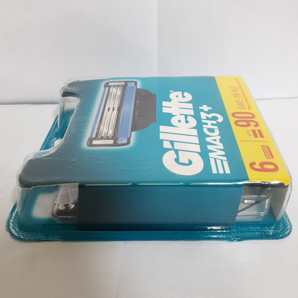 Hộp 6 lưỡi dao cạo râu Gillette Mach 3 (đầu cạo 3 lưỡi kép)