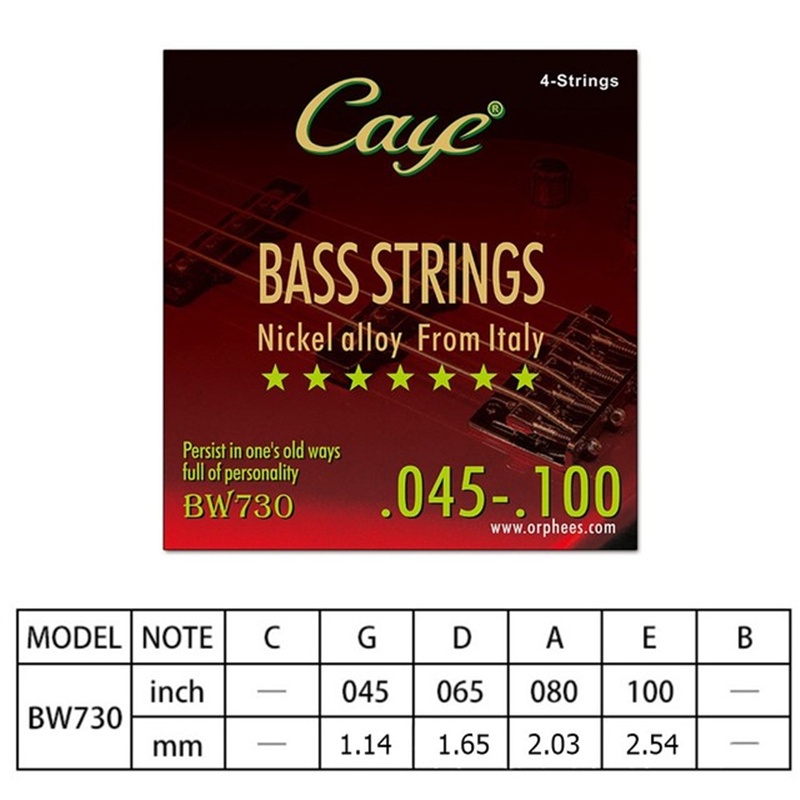 Dây Đàn Guitar Bass Điện CAYE BW730 BW830 BW930 4/5/6 Dây