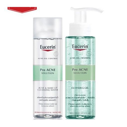 COMBO Eucerin Gel Rửa Mặt Da Mụn + Nước Tẩy Trang Da Mụn