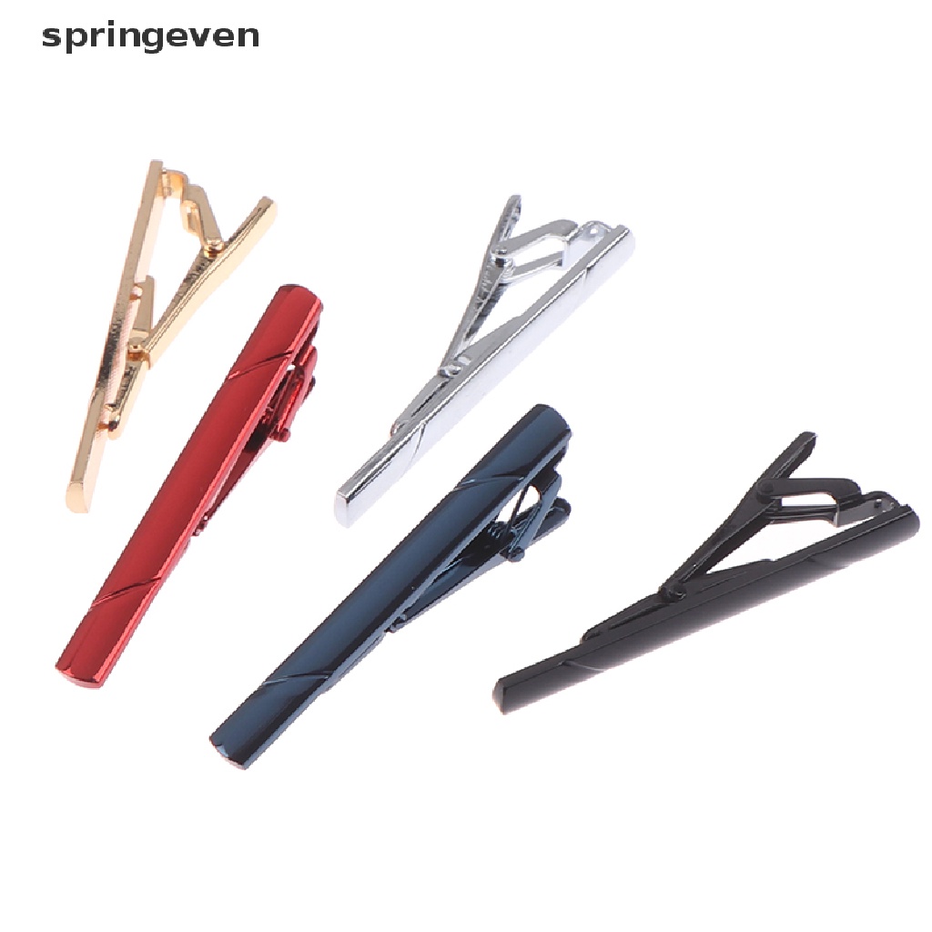 Kẹp Cà Vạt Bằng Kim Loại Đồng Màu Đen / Xanh Navy Cho Nam