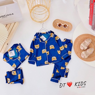 Bộ lụa gấu nâu cho bé