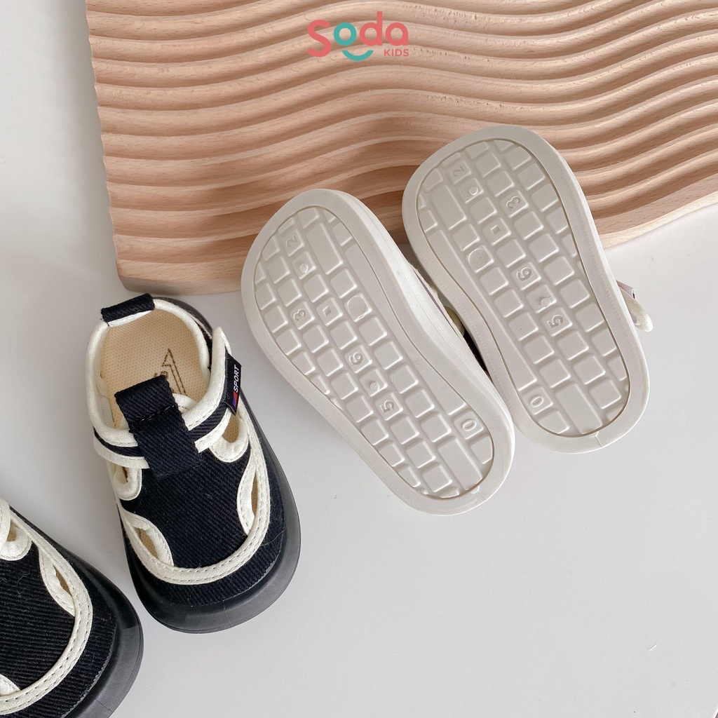 Giày trẻ em SODA KIDS đế bánh mì năng động, chất liệu vải canvas