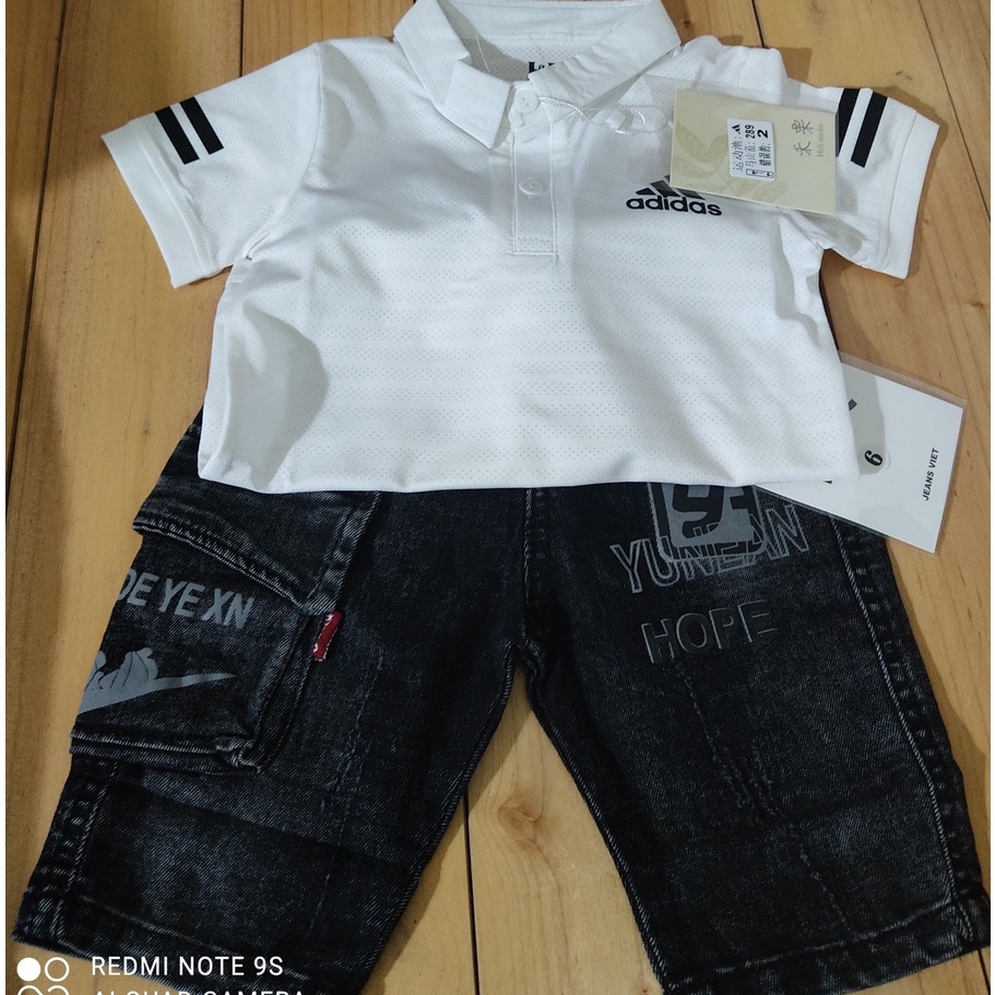 Quần ngố bò  Chất liệu giấy co giãn mềm cho bé trai