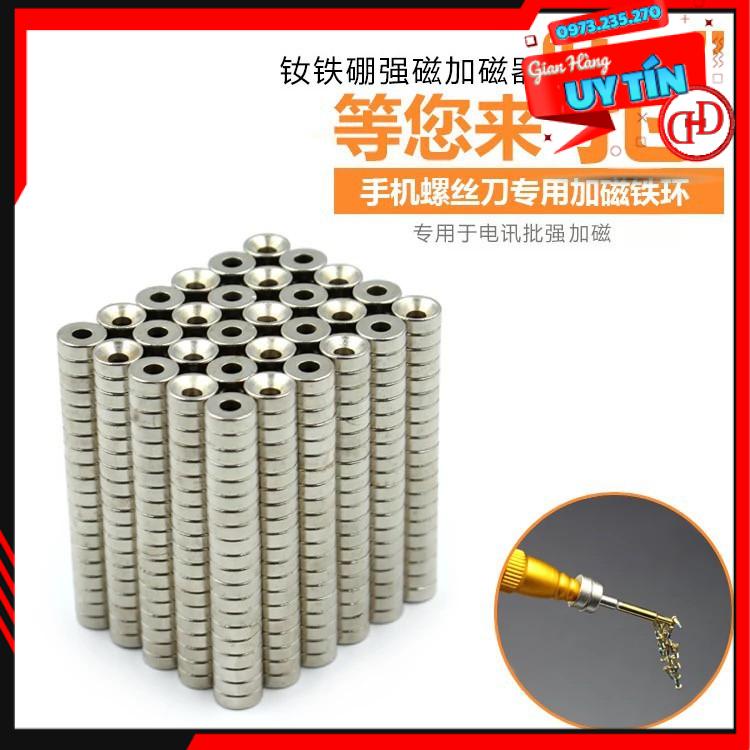 Combo 10 cục nam châm gắn đầu tovit (nam châm vĩnh cửu)