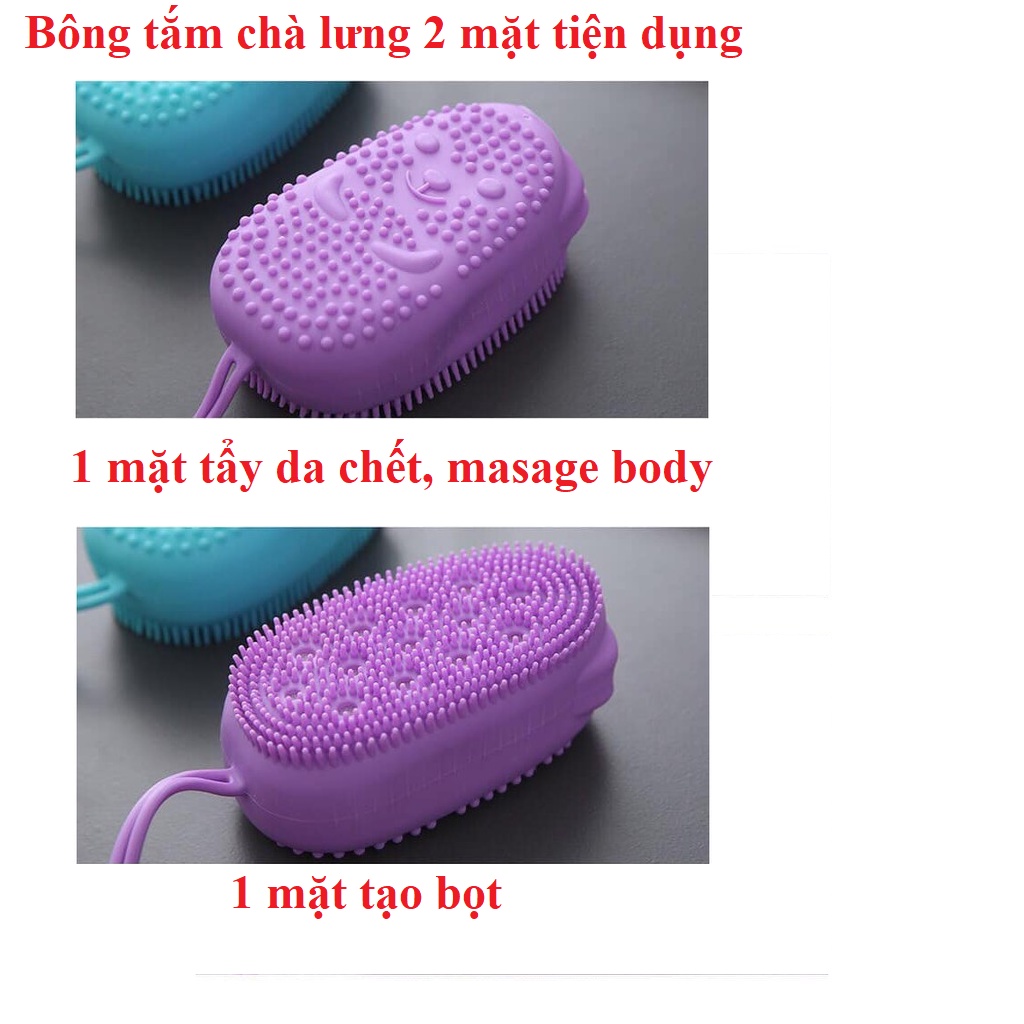 Bông tắm silicone tạo bọt chà lưng chân tay kute GD103