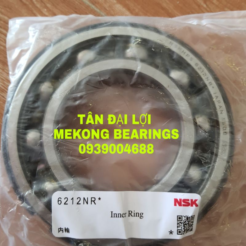 VÒNG BI 6212-NSK CÓ RÃNH PHANH, BẠC ĐẠN HỘP SỐ Ô TÔ, F60*110*22