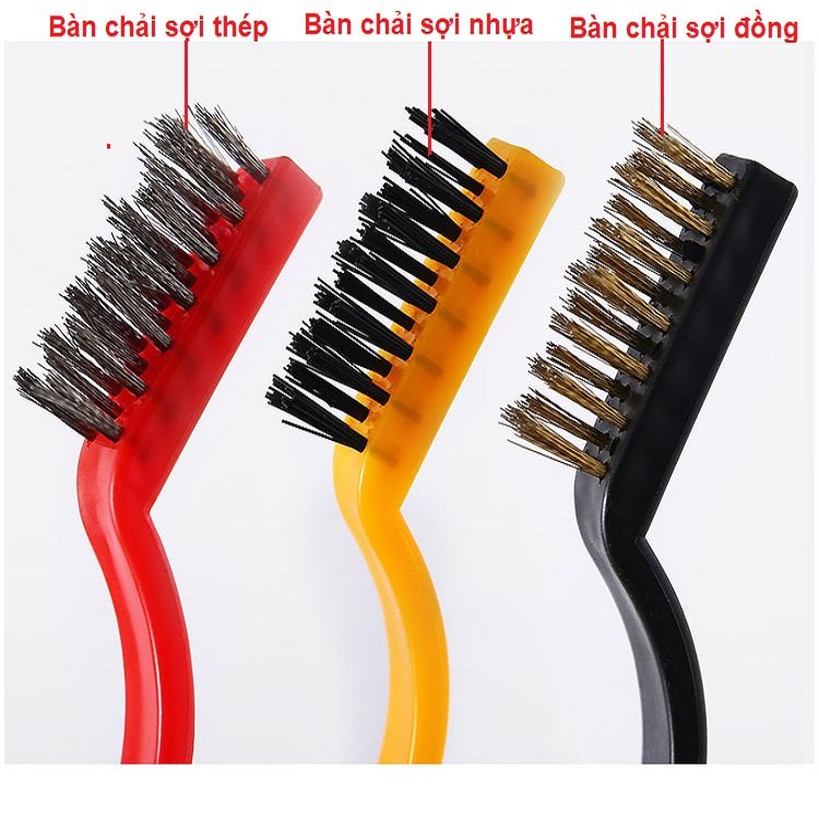Bộ 3 bàn chải thép vệ sinh bếp gas,nhà bếp chuyên dụng