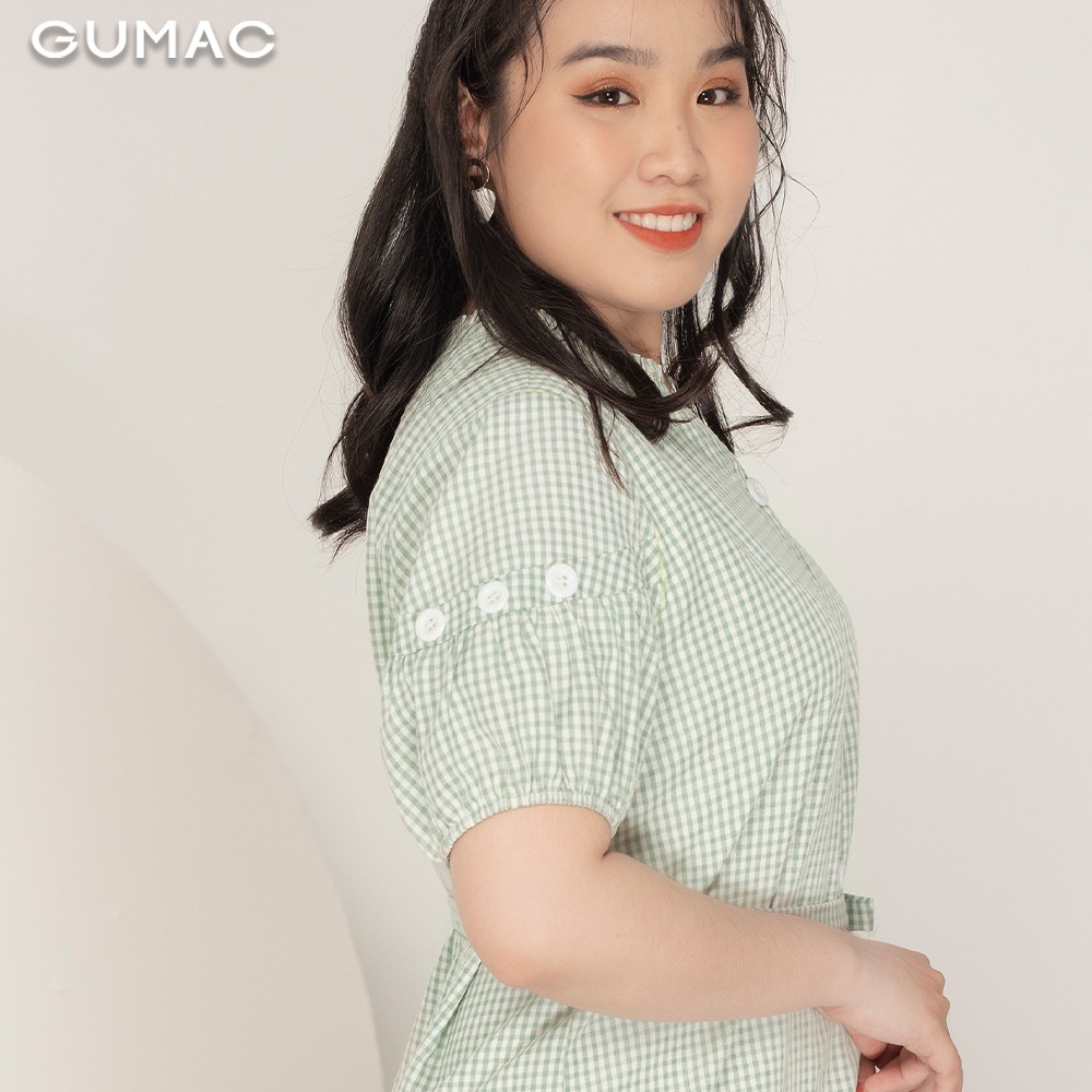 Đầm suông nữ oversize cổ bèo GUMAC DA998