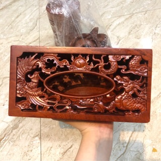 Hộp đựng giấy ăn gỗ hương cao cấp