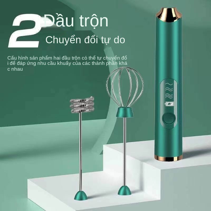 Máy đánh trứng điện gia dụng trộn cầm tay nhỏ dùng để kem que khuấy xay sinh tố làm bánh