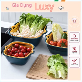 Combo Sét bộ 6 món rổ kèm chậu hàng xuất nhật cao cấp - Luxy Houseware