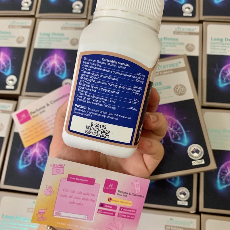 [CHÍNH HÃNG][ ÚC] VIÊN HỖ TRỢ P.H.Ổ.I LUNG DETOX VITATREE