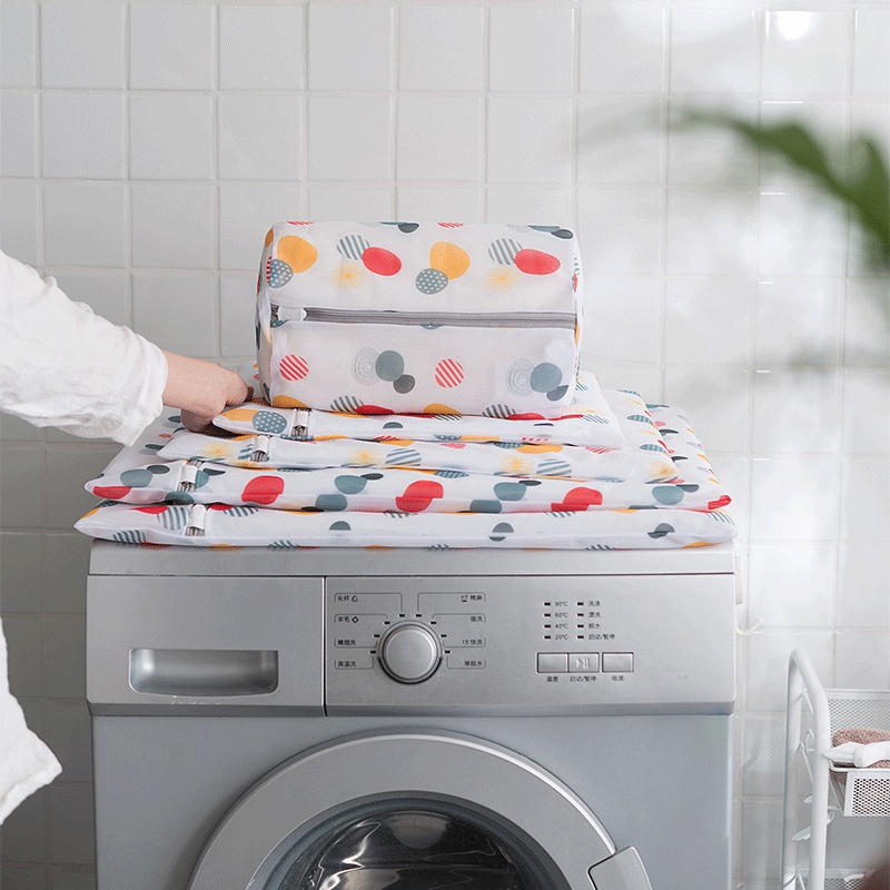 Túi Giặt Quần Áo, Túi Lưới Đựng Đồ Lót/ Quần Áo Trong Máy Giặt Hoạ Tiết Lượn Sóng Xinh Xắn