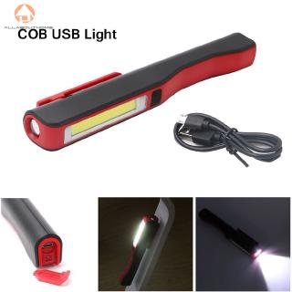 ABH❤Emergency LED Pen Light Clip Magnet USB Work Torch Flashlight Car Pepair Lamp UK